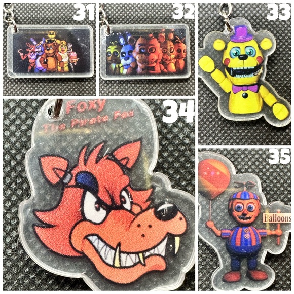 Five Nights At Freddy’s KBK Acrylic Keychains - Picture 6 of 10